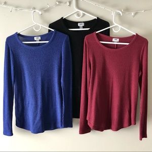 3 Old Navy Lightweight Crewneck Sweaters